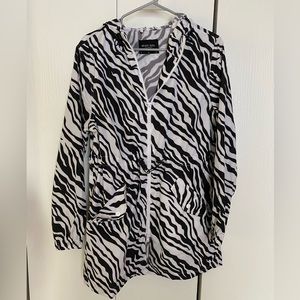 Brave Soul Zebra Print Windbreaker S